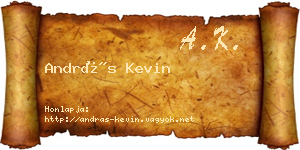 András Kevin névjegykártya