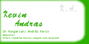 kevin andras business card